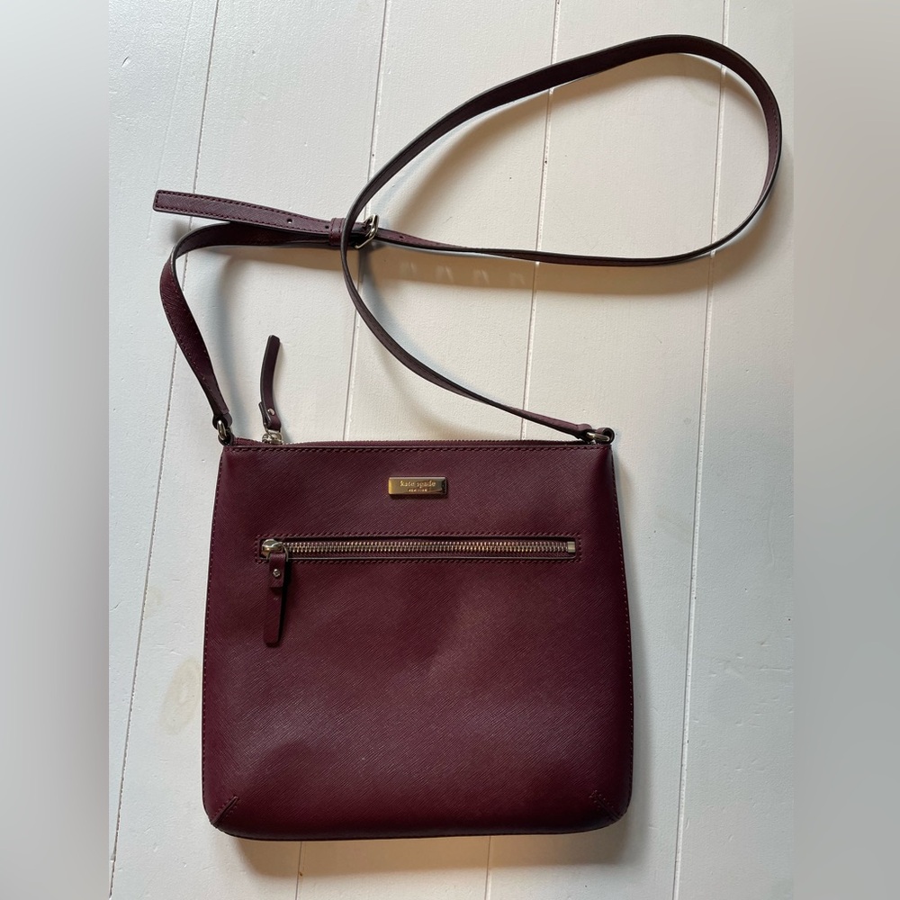 Kate Spade Crossbody Bag Laurel Way Rima Eggplant Dark Purple